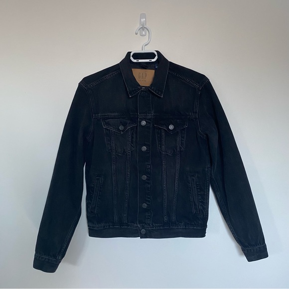 Gap icon denim Jacket in black - size extra small - in good pre-owned condition - Picture 3 of 7